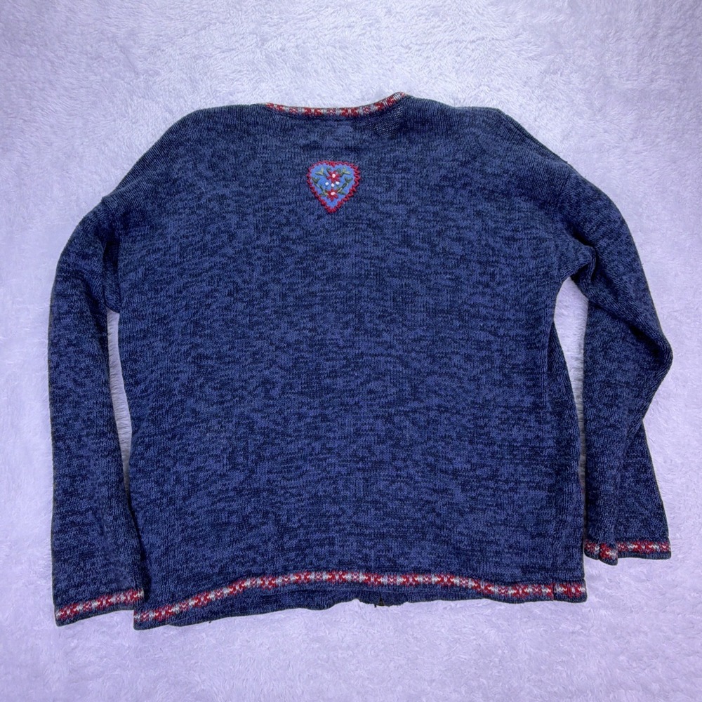 Vintage Heirloom Collectibles Cardigan Sweater Womens Medium Christmas Full Zip‎ - Picture 6 of 6